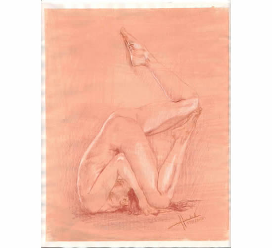 Variation of Halasana (Plow)